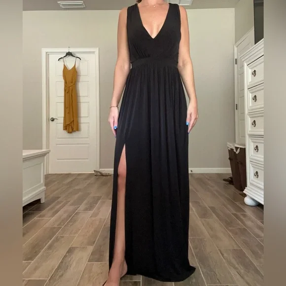 extra long maternity dress Long Sleeve Maternity Maxi Dress Wine / X-Large main image 1